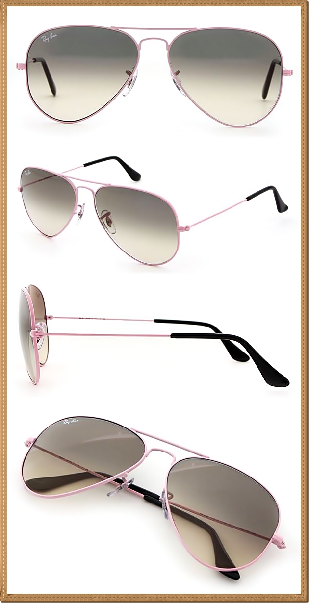 RB3025 (030/32) กรอบสีชมพู เลนส์ไล่สีเทาดำ