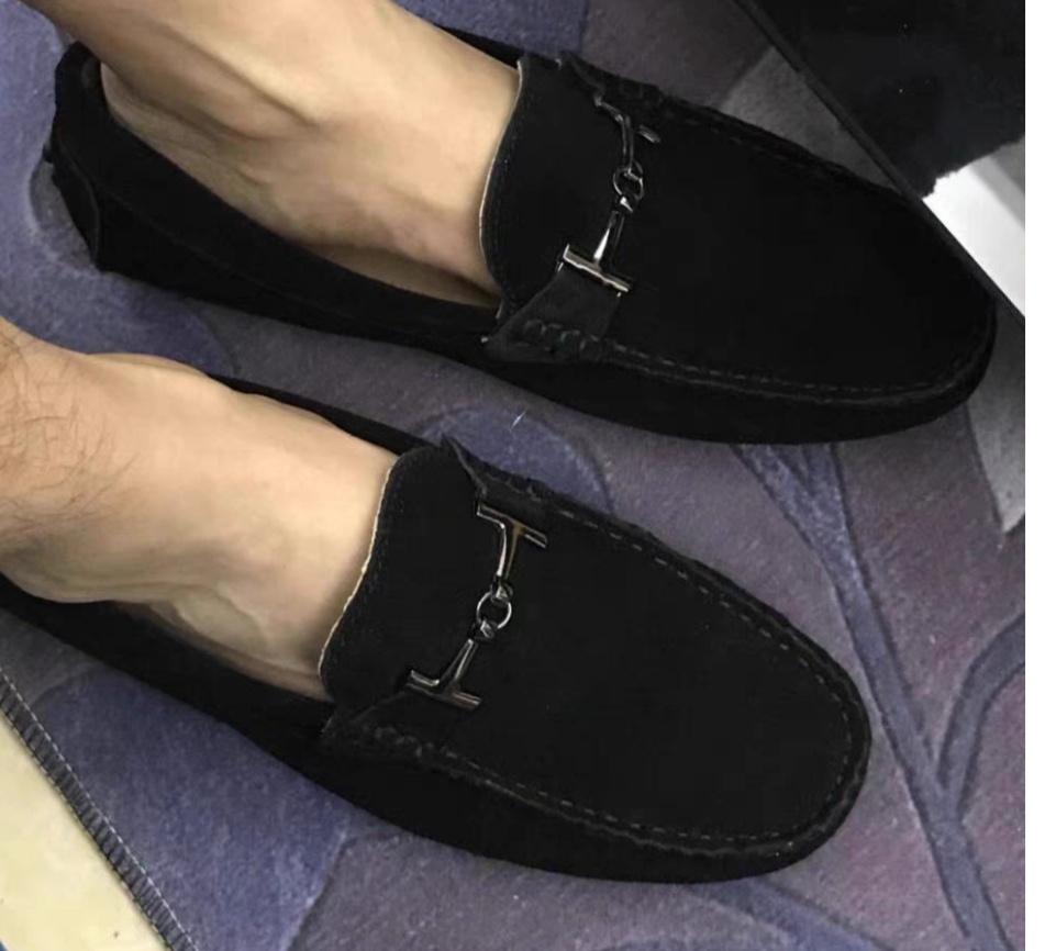 รองเท้า loafer รองเท้าคัทชู หนังกลับ 9สี สไตล์ tod แบบ C4 No.38-45 เขียวเข้ม เทา น้ำเงิน ฟ้า น้ำตาล ดำ เขียวขี้ม้า กากี น้ำเงินกรม