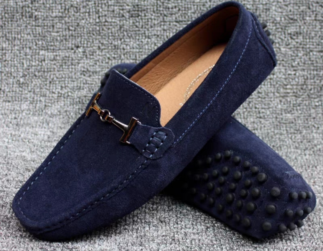 รองเท้า loafer รองเท้าคัทชู หนังกลับ 9สี สไตล์ tod แบบ C4 No.38-45 เขียวเข้ม เทา น้ำเงิน ฟ้า น้ำตาล ดำ เขียวขี้ม้า กากี น้ำเงินกรม