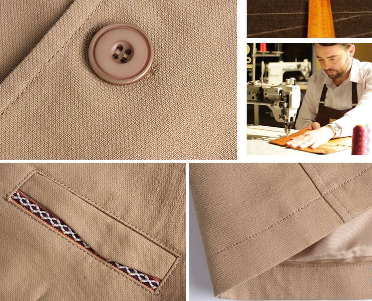 เสื้อสูทลำลองแฟชั่นผู้ชายแต่งอกซ้าย Size No.42 43 น้ำเงิน กากี