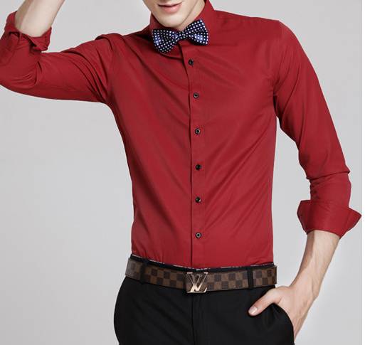 เสื้อเชิ้ตแขนยาว ทรงฟิต ปกแชมเบรย์ สไตล์อังกฤษ เสื้อขาวทำบุญ สีขาวNo.42