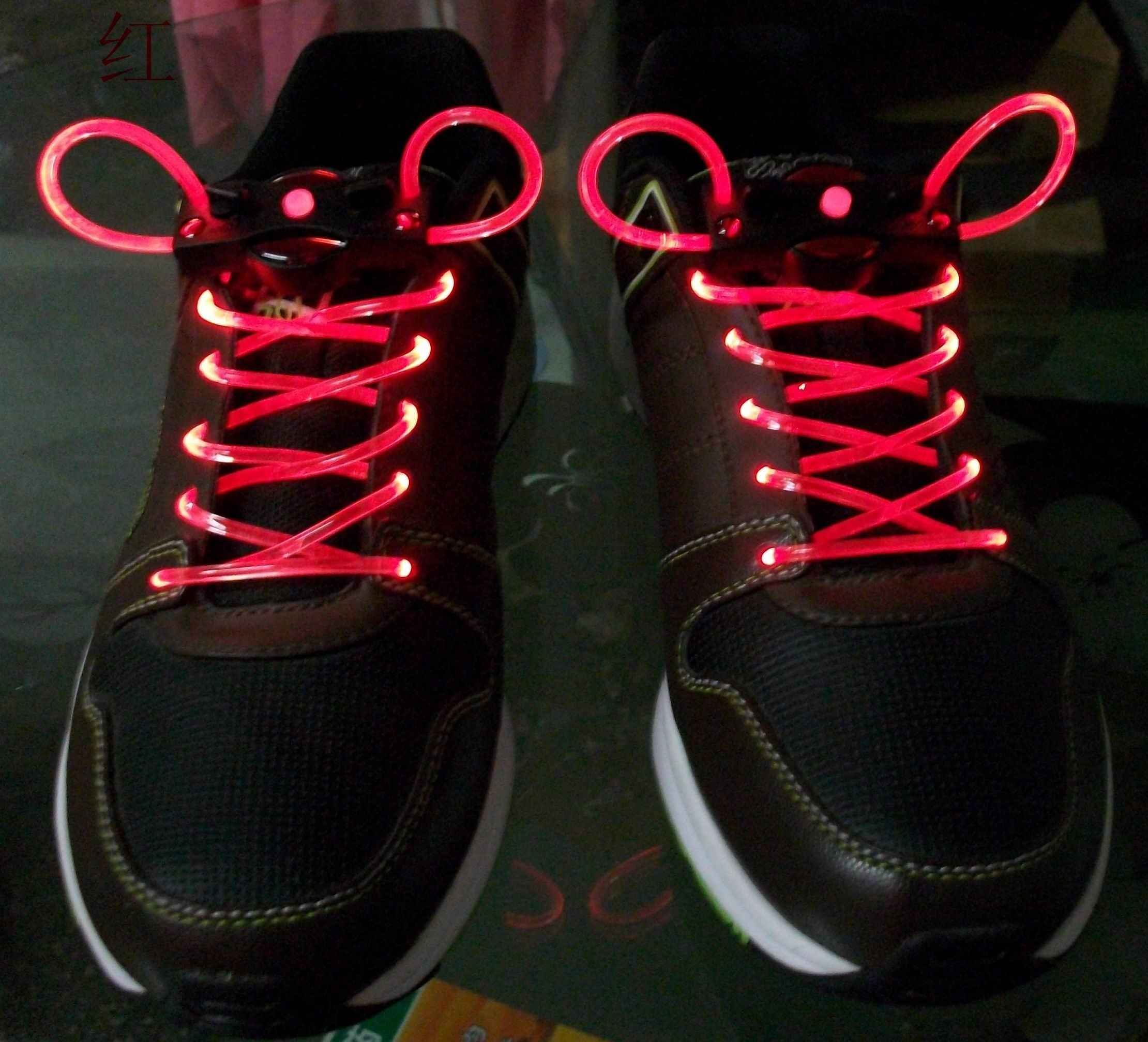 เชือกผูกรองเท้าไฟสีแดง Shoelace - LED Red color