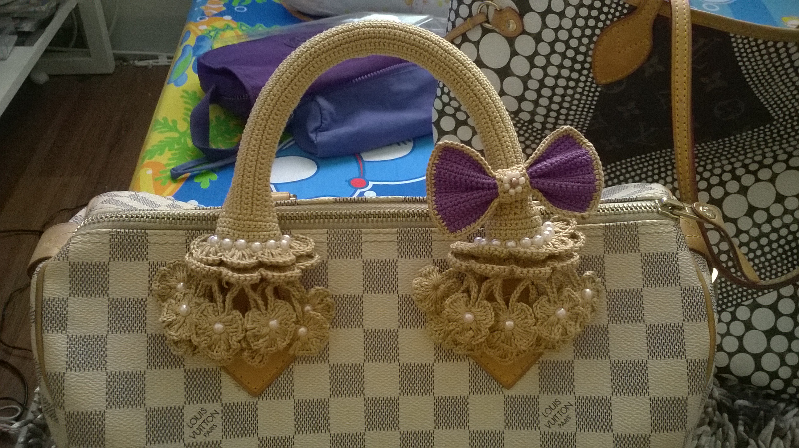 ไหมหุ้มหูกระเป๋า collection สีม่วง