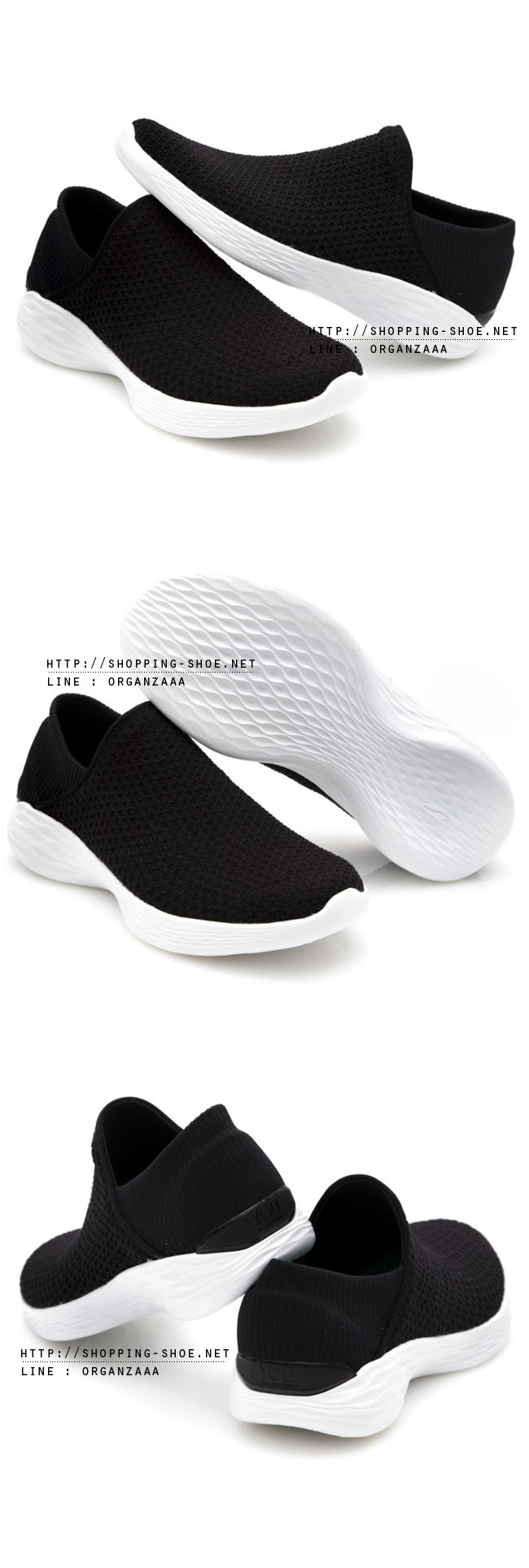 You by Skechers - Black / White ของแท้ นำเข้าจาก USA และ UK