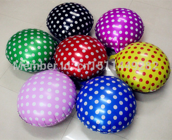 ลูกโป่งฟลอย์ทรงกลม Polk Dot จุดเล็กสี Candy Pink ไซส์ 18 นิ้ว - Round Shape Balloon Small Polka Dot Candy Pink 18" / Item No. TL-G034