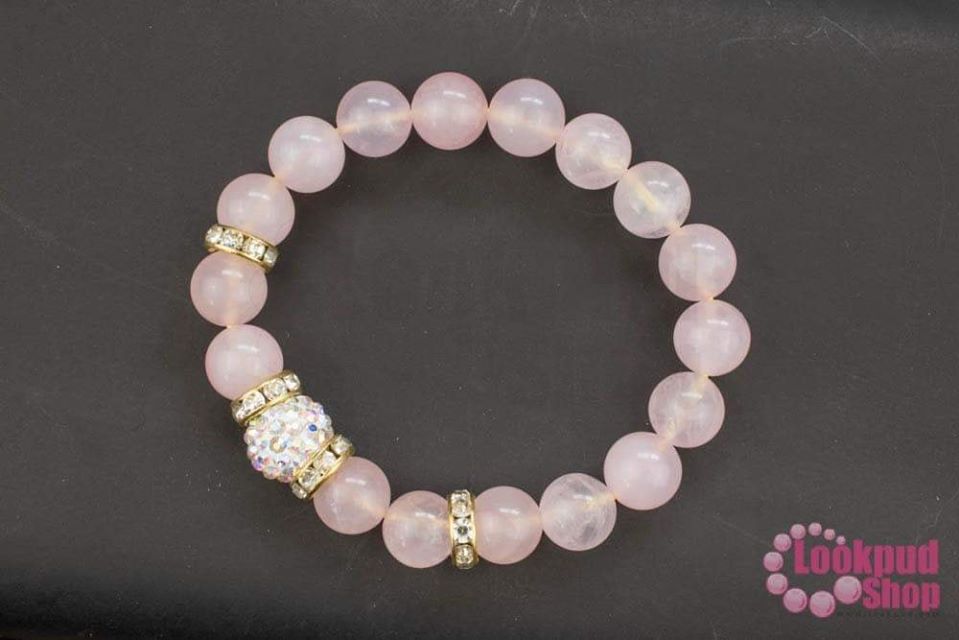 ชุดหินนำโชค ประจำวันเกิดวันอังคาร หินโรสควอตซ์ (1ชุด)