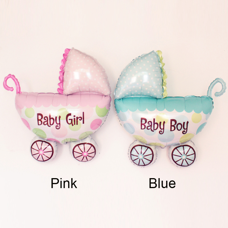 บอลลูนฟอลย์ รถเข็นเด็กผู้ชาย ไซส์ใหญ่ - Baby Boy Cart Foil Balloon / Item No. TL-C025
