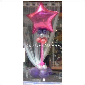 ลูกโป่งฟลอย์รูปดาว สีชมพู ไซส์ 18 นิ้ว - Star Shape Balloon Pink Color / Item No. TL-G002