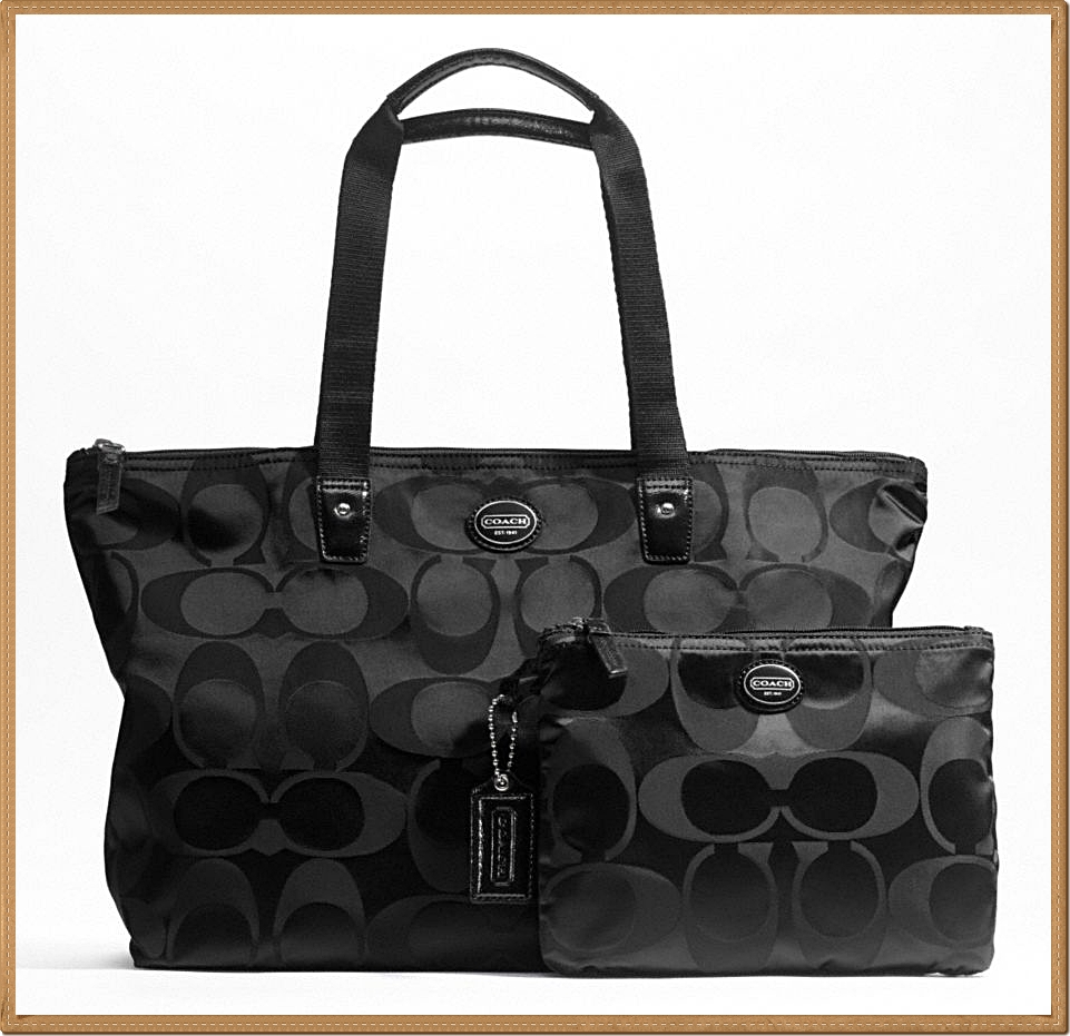 Coach Signature Nylon Packable Weekender 77321 - Black