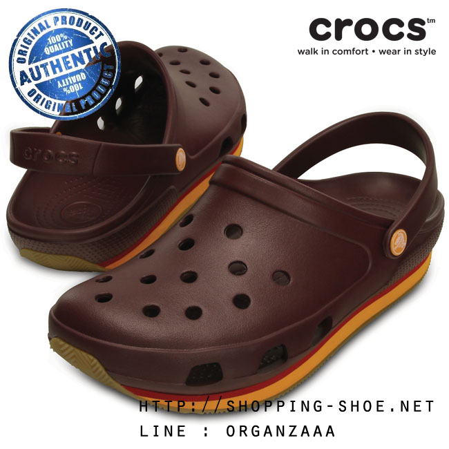 Crocs Retro Clog - Burgundy / Mango ของแท้ Outlet ไทยและอเมริกา