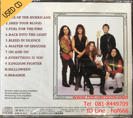 Impellitteri - eye of the hurricane (๋ JP) Used CD 1 CD VG++