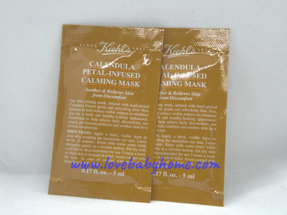 มาส์กหน้าเนื้อเจล แท้💯%Kiehl's Calendula Petal Infused Calming Mask 5ml. มีฉลากไทย