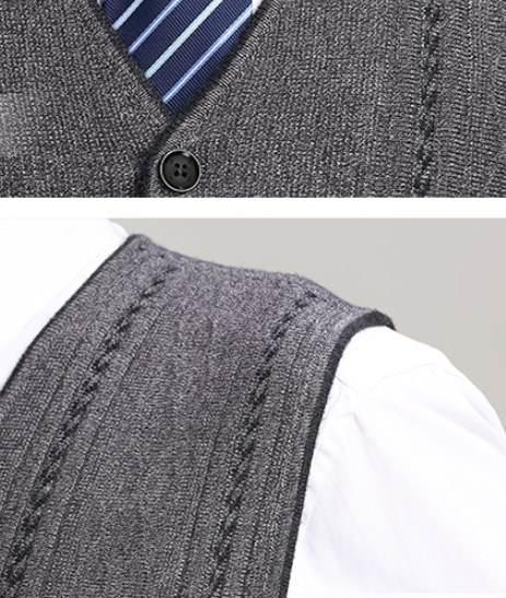เสื้อกั๊กไหมพรม ขนแกะวูล oversizeชาย เสื้อไม่มีแขน oversizeชาย Size No.39-41 43 45 ดำ เทา แดง