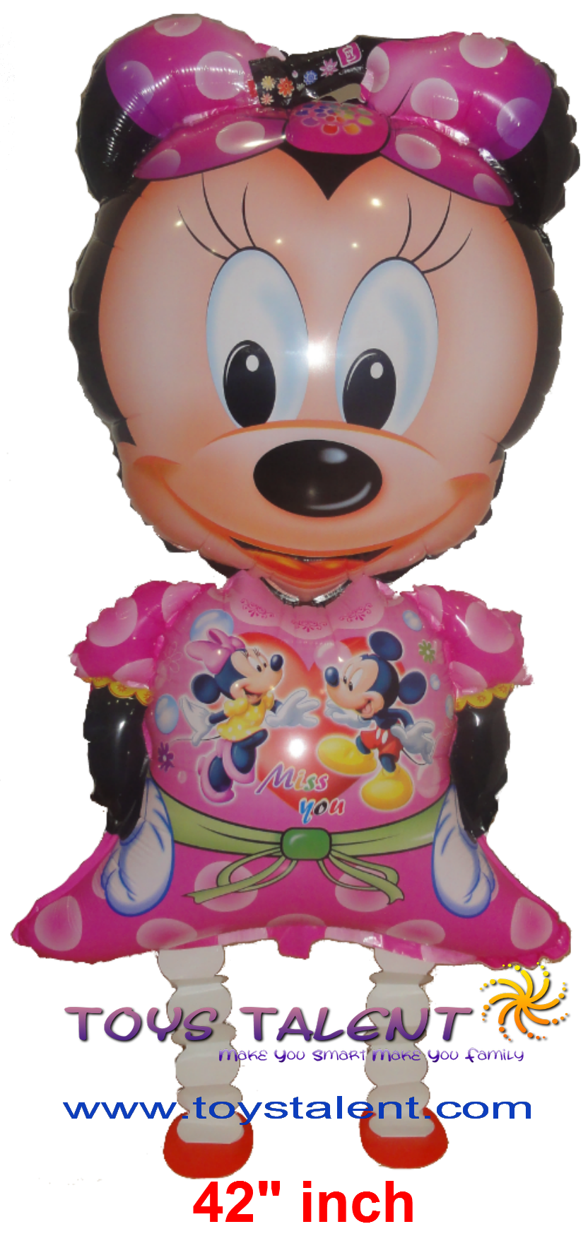 Minnie Mouse Walking Balloons - มินนี่เมาส์บอลลูน สีชมพู / Item No. TL-K003