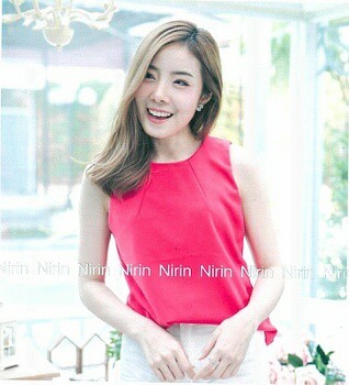 เสื้อแขนกุด สีเหลืองมัสตาร์ด ผ้าฮานาโกะ งานดี สวยเนี๊ยบเรียบหรู