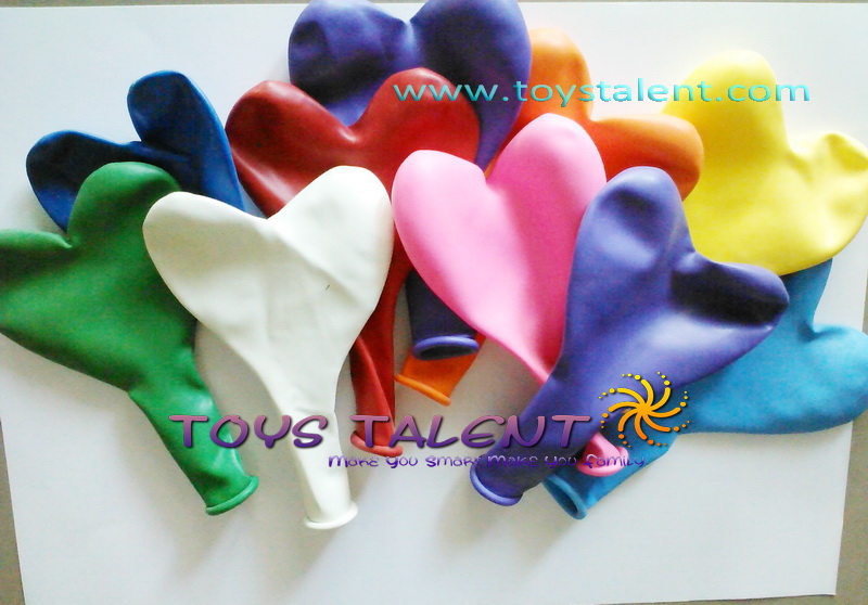 ลูกโป่งหัวใจ เนื้อสแตนดาร์ทสีมาตรฐาน คละสี ไซส์ 12 นิ้ว แพ็คละ 10 ใบ (Heart Latex Balloon - Mixed Standard Color 12")