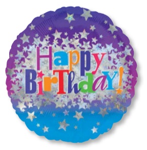 ลูกโป่งฟลอย์นำเข้า Happy Birthday Bright Stars / Item No. AG-24653 แบรนด์ Anagram ของแท้