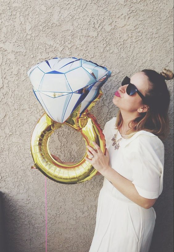 ลูกโป่งฟลอย์ แหวนแต่งงาน ไซส์กลาง 30" - MediumWedding Ring Foil Balloon/ Item No. TL-E040