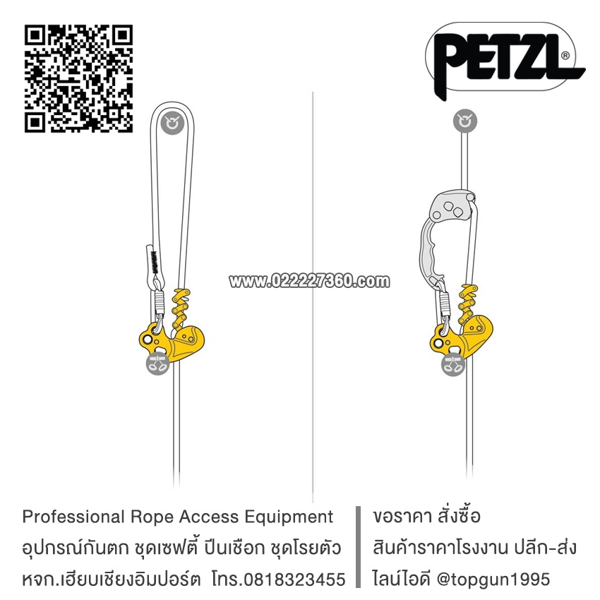 อุปกรณ์จับเชือกปีนต้นไม้ ซิกแซก Petzl ZIGZAG D022AA00