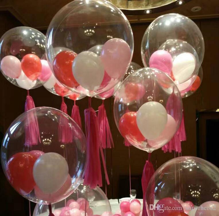ลูกโป่งใส BoBo Balloon ทรงกลมลูกบอล ไซส์ 24 นิ้ว (ไม่รวมของด้านใน) Item No. TL-G053