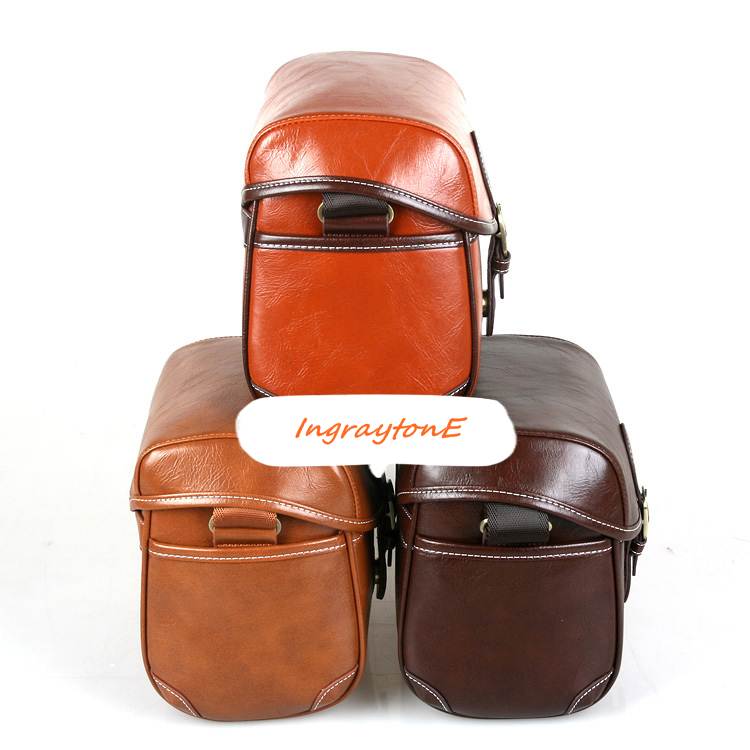 กระเป๋าสะพายกล้องวินเทจ 1เข็มขัด ทรงมน สไตล์อังกฤษ กันน้ำ กันรอยย่น Size S สีดำ น้ำตาลอ่อน น้ำตาลกลาง น้ำตาลเข้ม