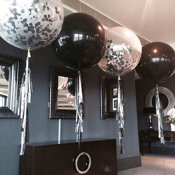 ลูกโป่งกลมจัมโบ้ไซส์ใหญ่ 36" Latex Balloon RB ONYX BLACK 3FT สีดำ/ Item No. TQ-42857 แบรนด์ Qualatex