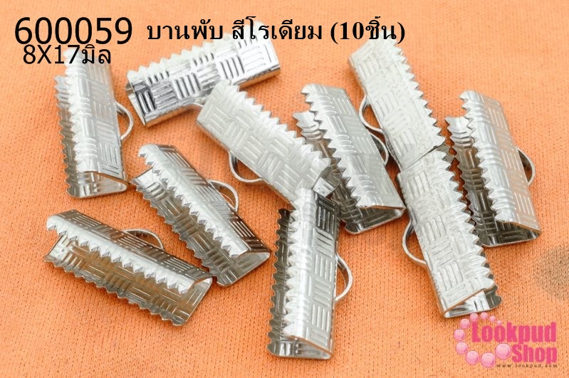 บานพับ สีโรเดียม 8X17มิล (10ชิ้น)