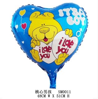 ลูกโป่งฟลอย์ทรงหัวใจเด็กแรกเกิด เด็กชาย - Welcome Baby Boy It's A Boy Balloon / Item No. TL-C010