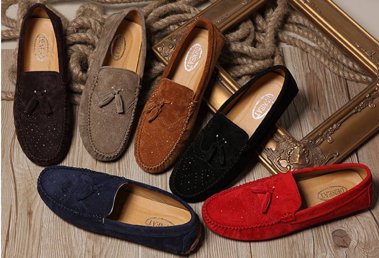 เล็กใหญ่พิเศษหลากสี!!รองเท้าloafer รองเท้าคัทชู หนังแท้ ออกฟอร์ด พู่แฟชั่น C24 ดำ เทา น้ำตาล น้ำเงิน เบอร์ 38-47