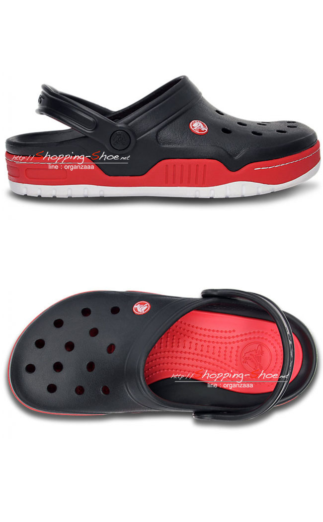 Front Court Clog - Black / Red ของแท้ Outlet ไทยและอเมริกา