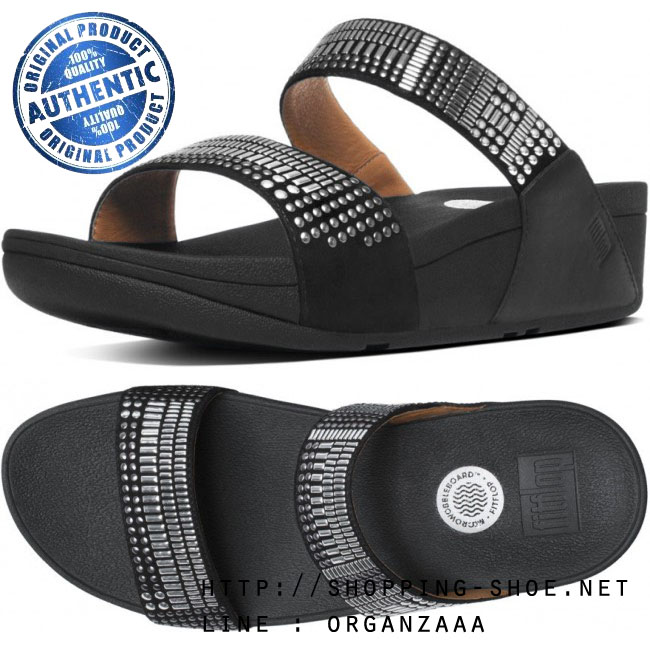 Fitflop Aztek Chada Slide Black / Silver ของแท้ นำเข้าจาก USA และ UK