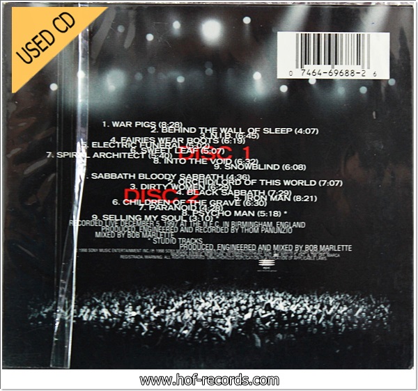 Black Sabbath - Reunion 2Cd (USA) Used Cd VG++