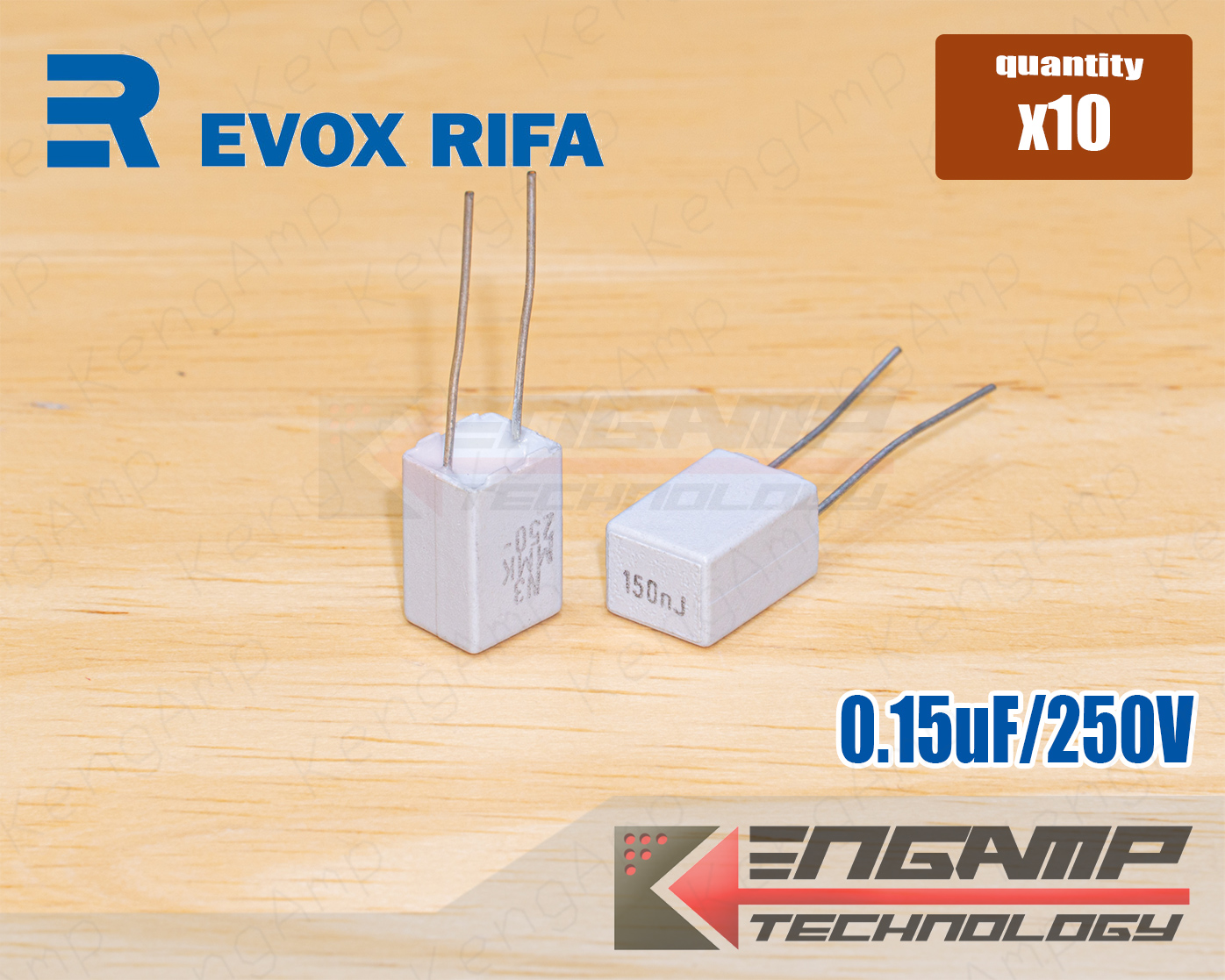 (10ตัว) [F-CAP] 0.15uF/250V 150nJ250V EVOX MMK5 5.9x7.2 H11mm P=5mm