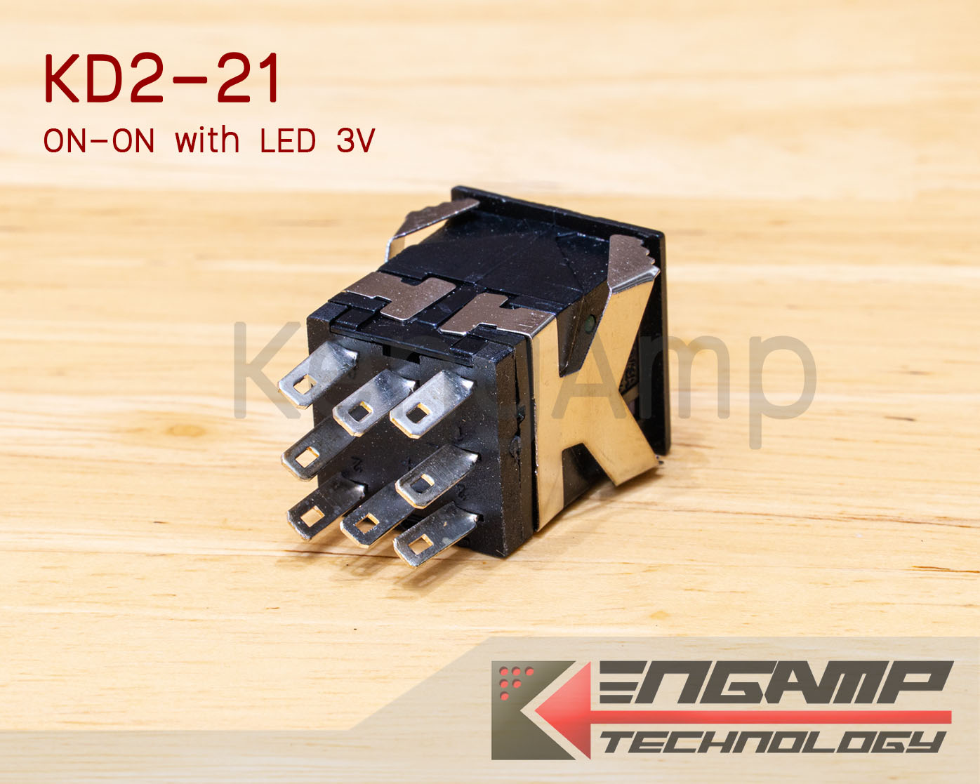SW KD-21 สวิทซ์ กดติด-กดดับ มีไฟ(LED 3V)(ราคาต่อ 1ตัว)