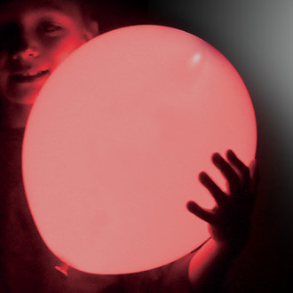 ลูกโป่ง LED สีแดง แพ็ค 5 ชิ้น ไฟสว่างเหมือนโคมไฟ (LED Red Balloon - LED Fixed Mode)