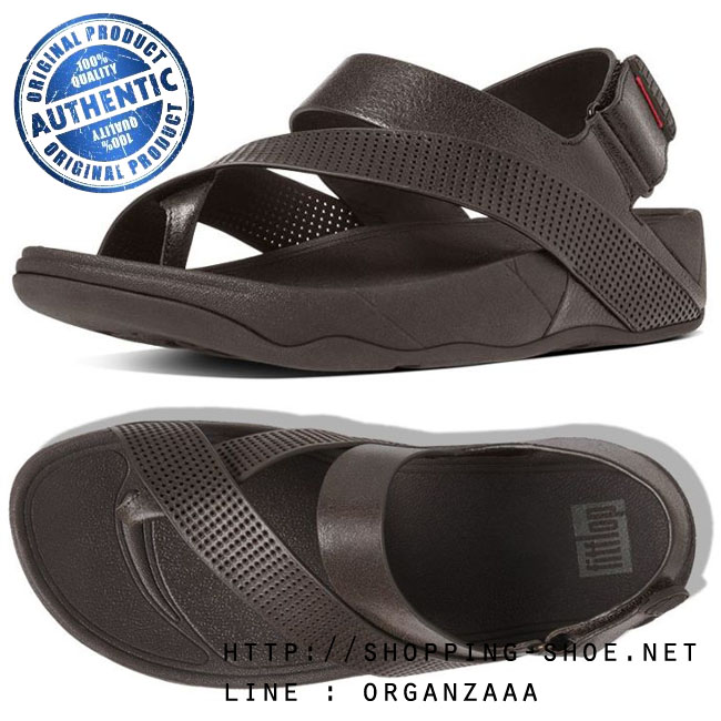 Fitflop Sling Perf Leather Backstrap Chocolate ของแท้ นำเข้าจาก USA และ UK