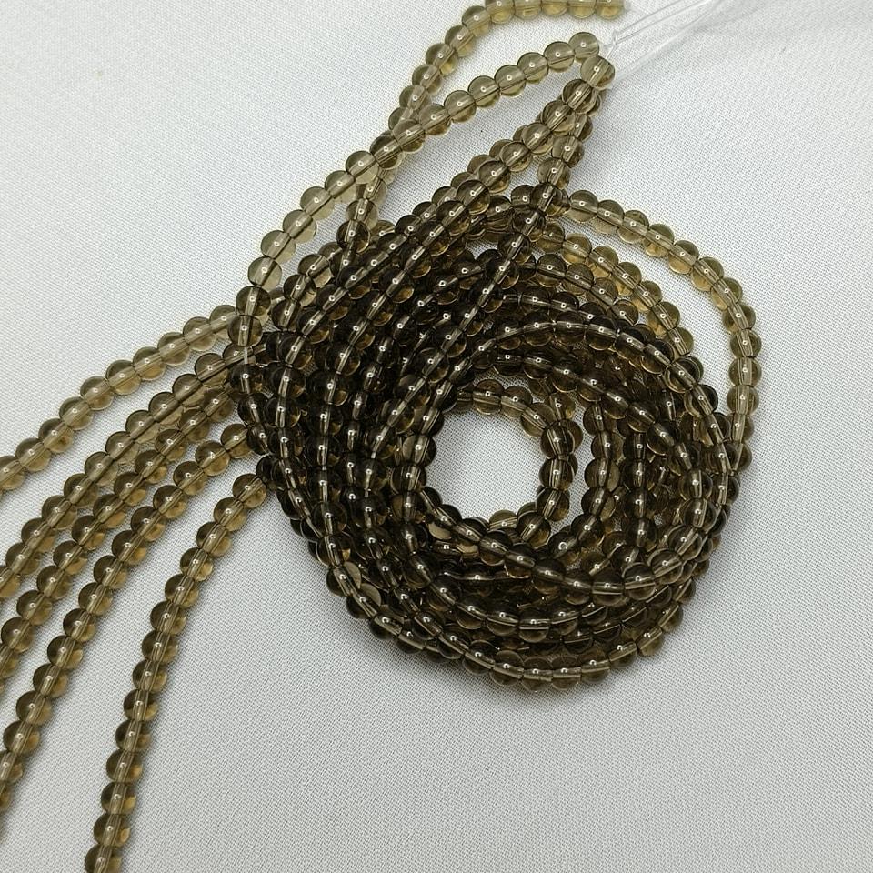 หินสโมกกี้ควอทซ์ หินจอมเวทย์ บรรลุเป้าหมาย ความสำเร็จ ลดเครียด ยาว 37 ซม. 6 มิล (63 เม็ด)