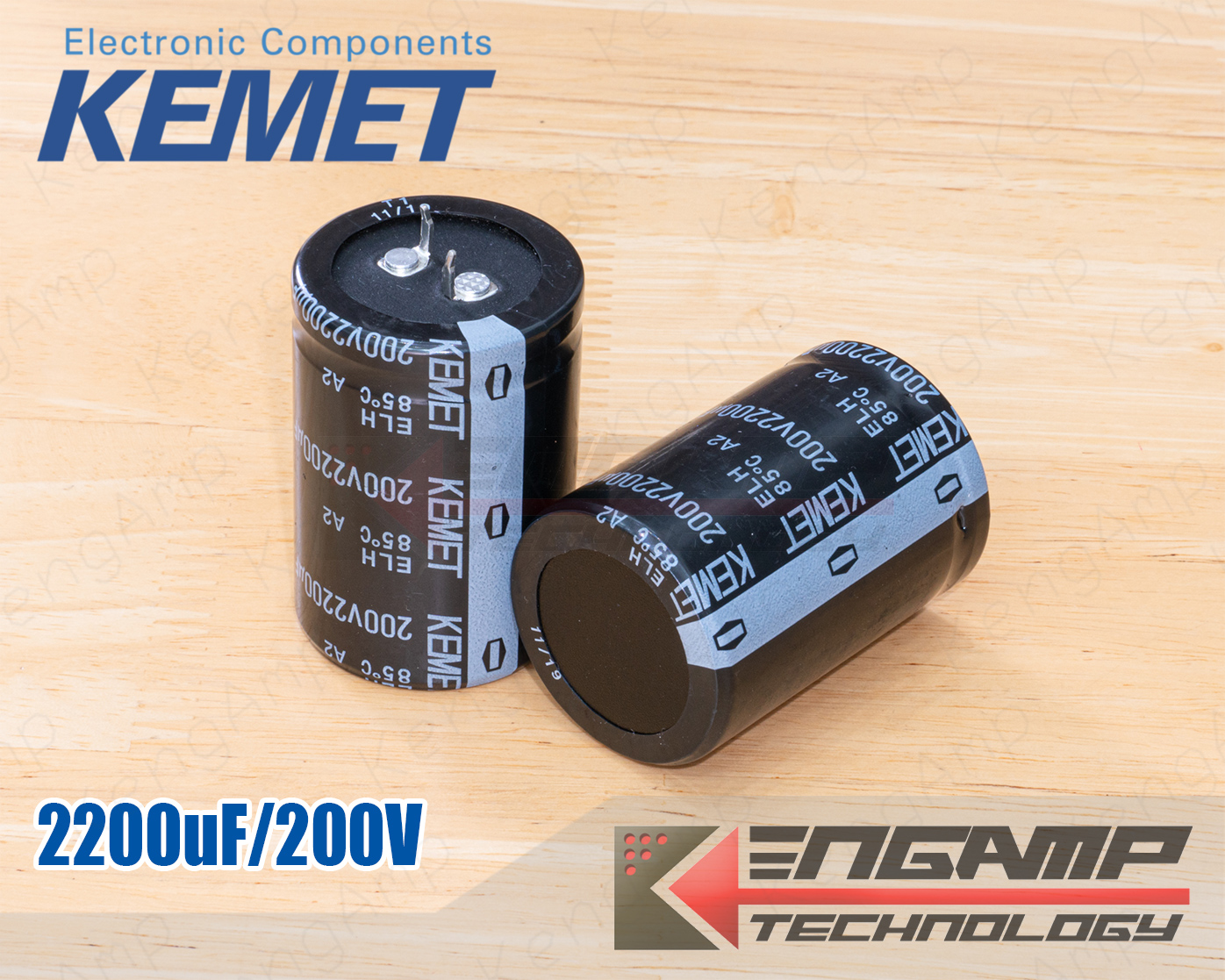 (1ตัว) [E-CAP] 2200uF/200V 85C KEMET ELH 35x50mm P=10mm