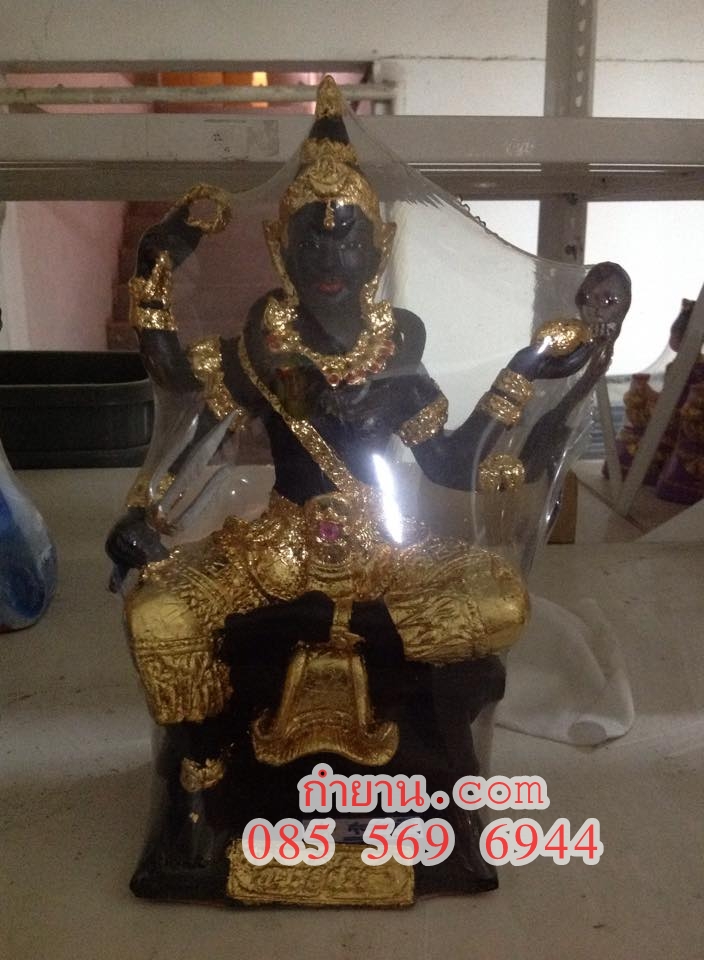 พระอินทร์ศวร กายดำ 5" ปิดทอง