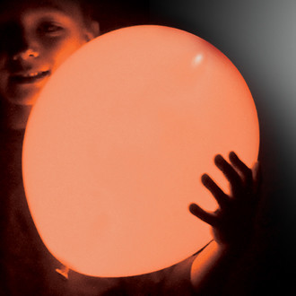 ลูกโป่ง LED สีส้ม แพ็ค 5 ชิ้น ไฟสว่างเหมือนโคมไฟ (LED Orange Balloon - LED Fixed Mode)