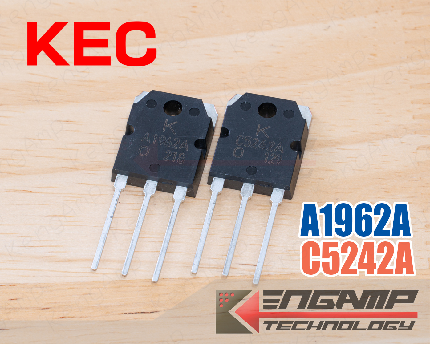 (มีตัวเลือก) [TR] A1962A หรือ C5242A KEC PNP NPN TR 15A 230V