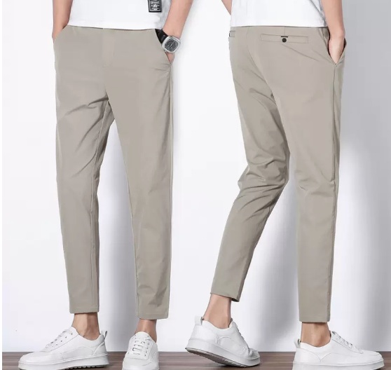 กางเกงผู้ชาย5 ส่วน กึ่งลำลอง ทรงสลิม ฝ้าย ใส่สบาย ราคาแพ็คคู่ No.28-36 เทา ดำ กากี เทาอ่อน