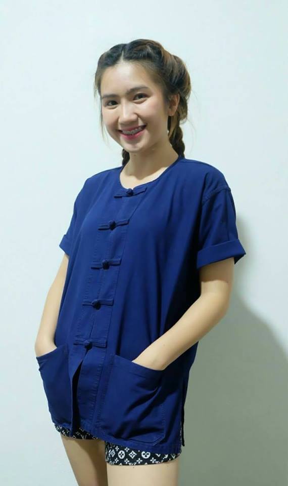 ขายปลีก-ส่ง เสื้อหม้อฮ้อม คอกลม กระดุมจีน เสื้อหม้อฮ้อมพื้นเมือง แบบสวย เนื้อผ้าใส่สบาย