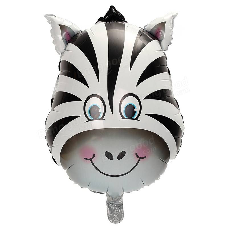 ลูกโป่งฟลอย์ หน้าม้าลาย - Zebra Face Foil Balloon / Item No. TL-B047