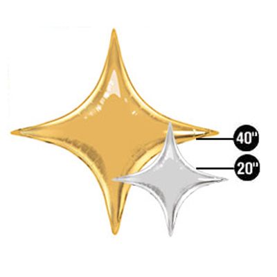 Foil Balloon Star Point - ลูกโป่งฟลอย์ ทรงดาวประกายสีทอง ไซส์ใหญ่ / Item No. TL-G032