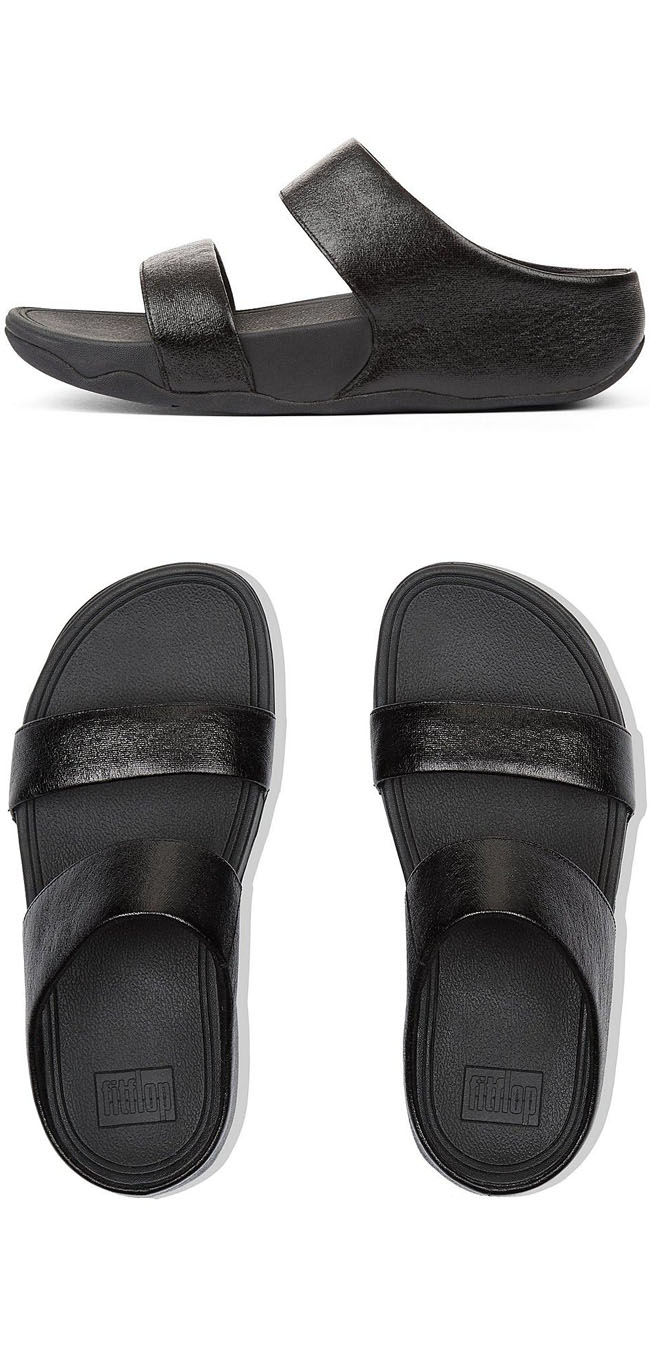 Fitflop Lulu Glitzy Slide Black ของแท้ นำเข้าจาก USA และ UK