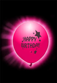 ลูกโป่งสีคละสี พิมพ์ลาย Party Time แพ็ค 5 ชิ้น ไฟกระพริบ (Party Time latex Balloon - LED RGB Mode)