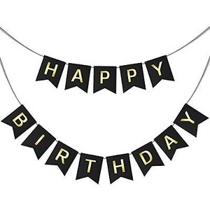 ธงประดับงาน Happy Birthday Letter Black / Item No. TL-S021
