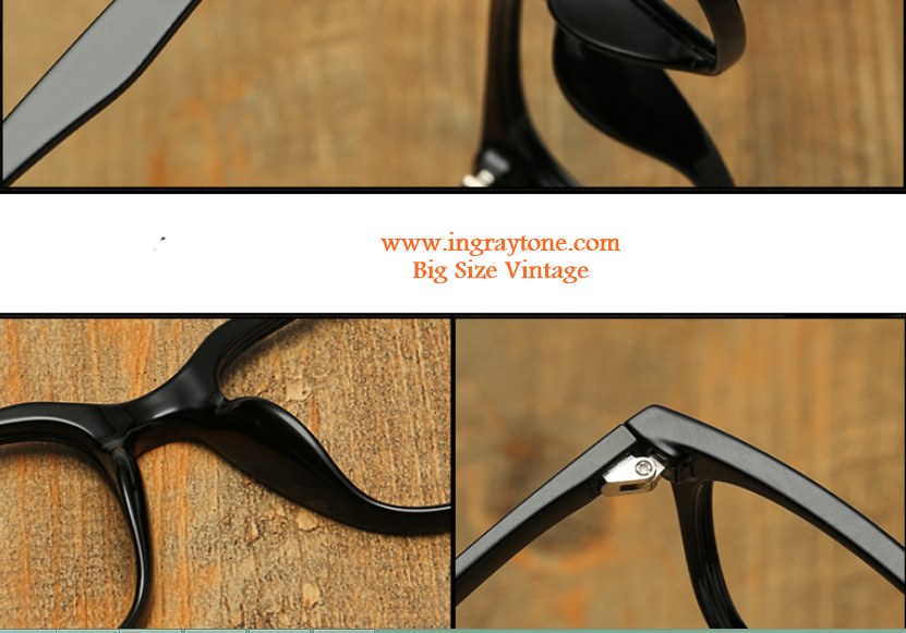 แว่นตาวินเทจ หน้าใหญ่ TR90 เรโทร Mosco ทรงคางหมู 4dot (สีกระ ดำขาแดงไม้ น้ำตาลไม้ ดำเงา ดำไม้)