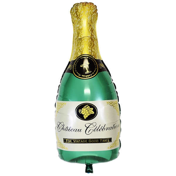 ลูกโป่งฟอยล์รูปขวดแชมเปญ ไซส์ 96*50 cm. - A Bottle of Champagne Shape Foil Balloon / TL-D071